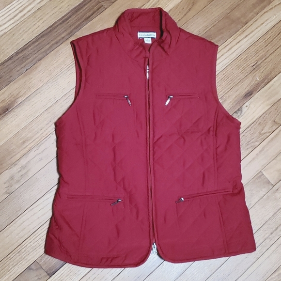 Croft & Barrow women's red quilted vest size small - Picture 1 of 7